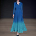 New High-End Women's Long Skirt Slim Gradient Dress