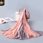 new gradient color scarf women's Europe and the United States hot silk scarf sunscreen shawl beach towel