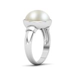 Pearlish Big Round Shaped Fancy Cup Ring